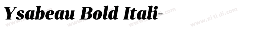 Ysabeau Bold Itali字体转换